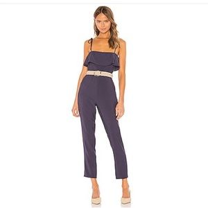 TULAROSA The City Jumpsuit Blue Ruffle